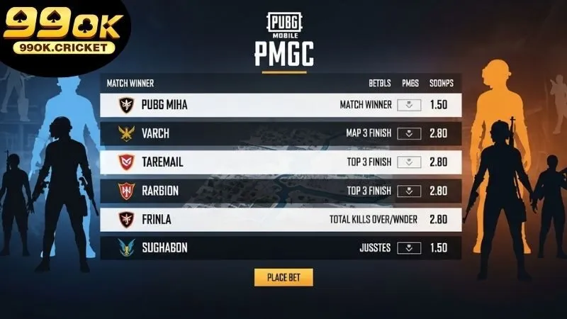 Giới thiệu chung về cá cược giải PMGC PUBG Mobile tại 99OK